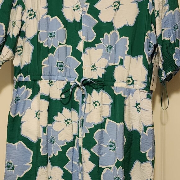 *NWT* Blue & Green Rayon XXL Sonoma midi swing dress - Picture 11 of 11